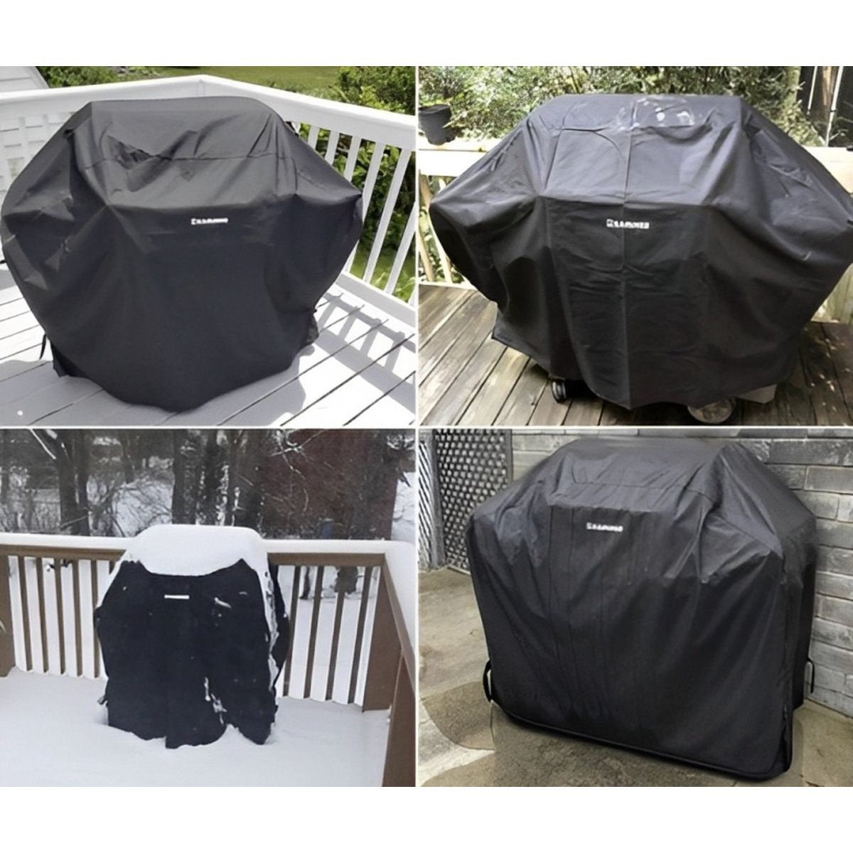 Kaminer - Barbecue Cover - 100x60x95cm - Universal BBQ Cover - BBQ Cover - BBQ Protective Cover - Waterproof - Black