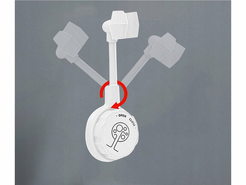 Selbstklebender Duschkopfhalter mit Saugnapf - Weiß - Universeller Duschkopf &amp; - Verstellbar - Handbrausehalter - Duschkopf-Wandhalter - Ohne Bohren &amp; Schrauben