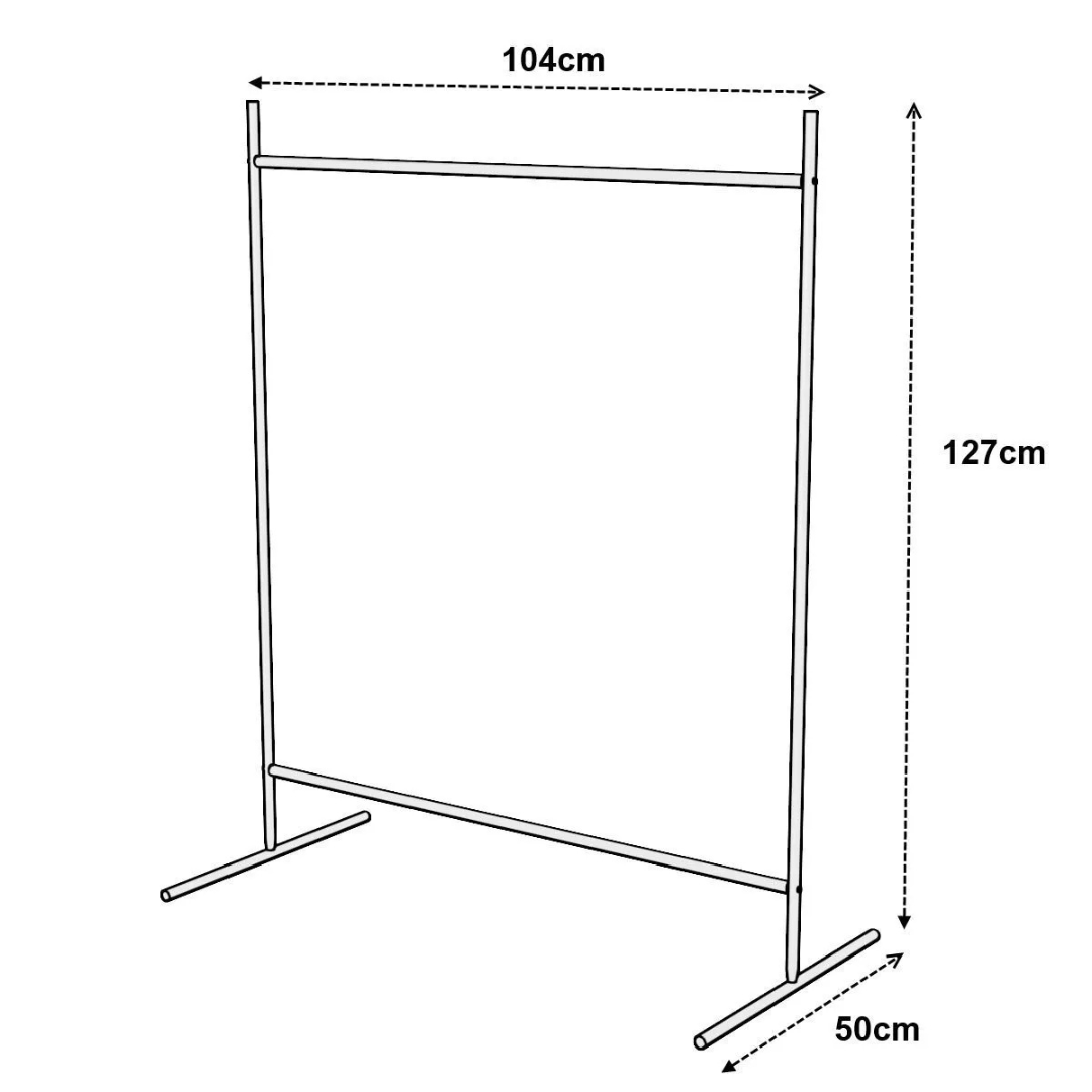 Design Kledingrek Square - 127x104x50 CM - Zilver