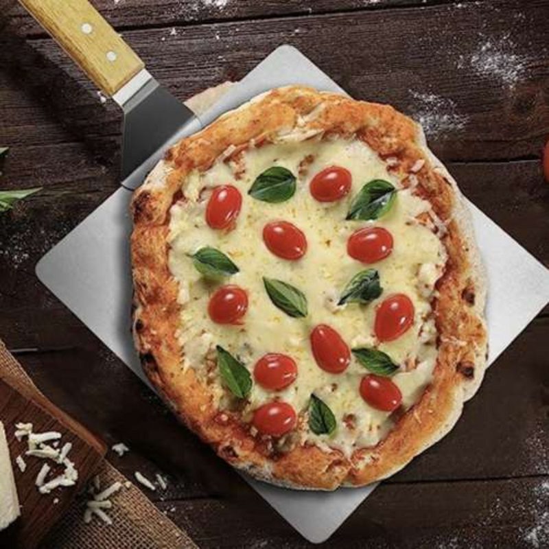 Pizzaschieber – Pizzawendeschieber – Pizzaspatel – Pizza BBQ – inklusive Silikon-Ofenhandschuh