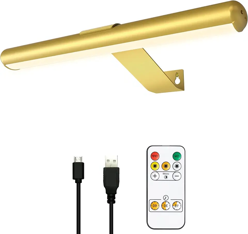 Oplaadbare Schilderijverlichting - Draadloze Wandlamp - Draadloze Schilderijverlichting Oplaadbaar - Touch en remote - Dimbaar LED 3000K/4000K/6500K - Oplaadbare Schilderijlamp Snoerloos - Sterke Accu Schilderijlamp